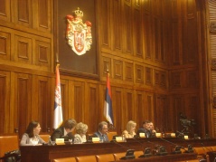 4 May 2012 National Assembly Speaker Prof. Dr Slavica Djukic Dejanovic at the opening of the roundtable of the International Association of Constitutional Law 